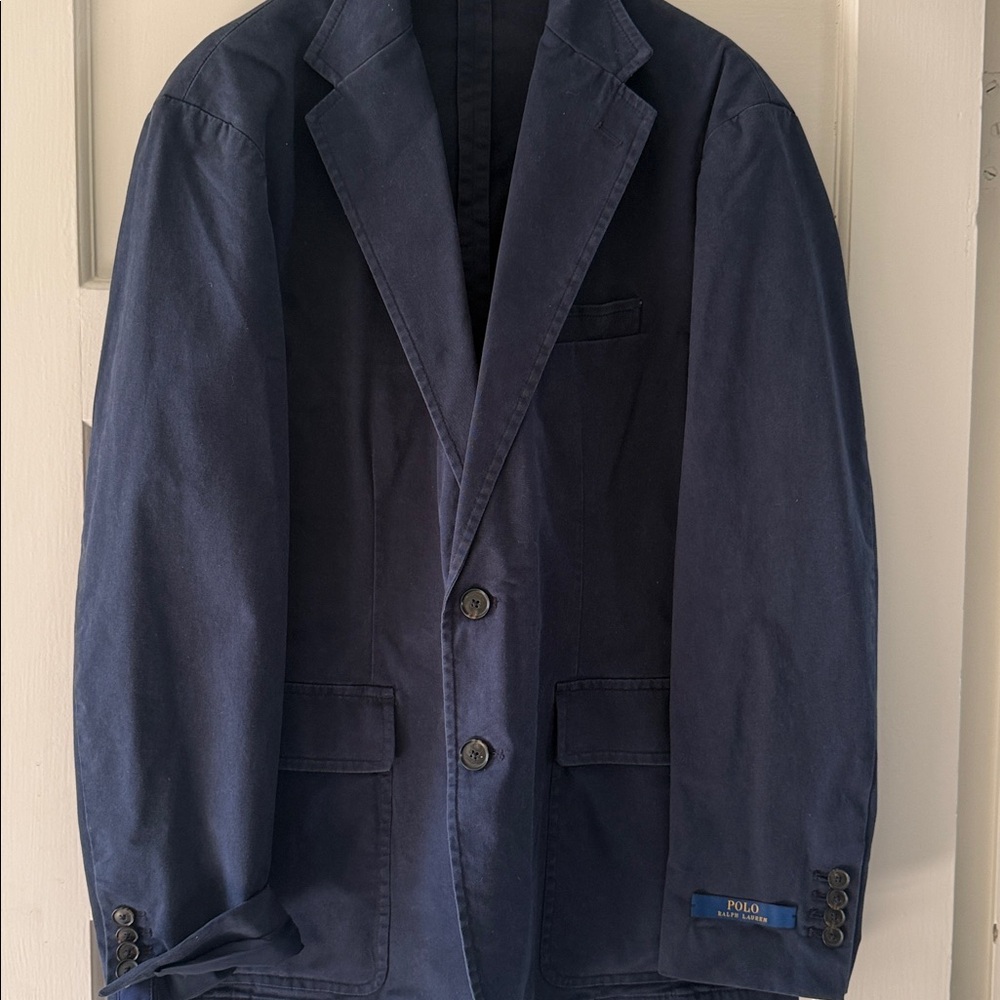 Polo by Ralph Lauren Navy Cotton Blazer - Picture 6 of 7